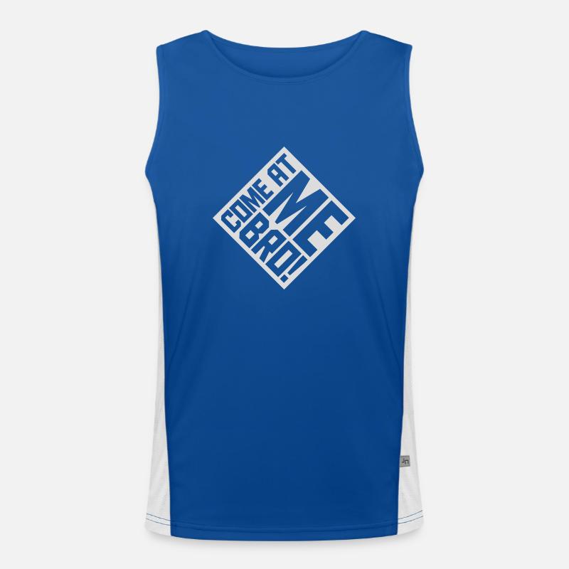 come at me bro Funktionelles Kontrast-Tank Top für Männer 