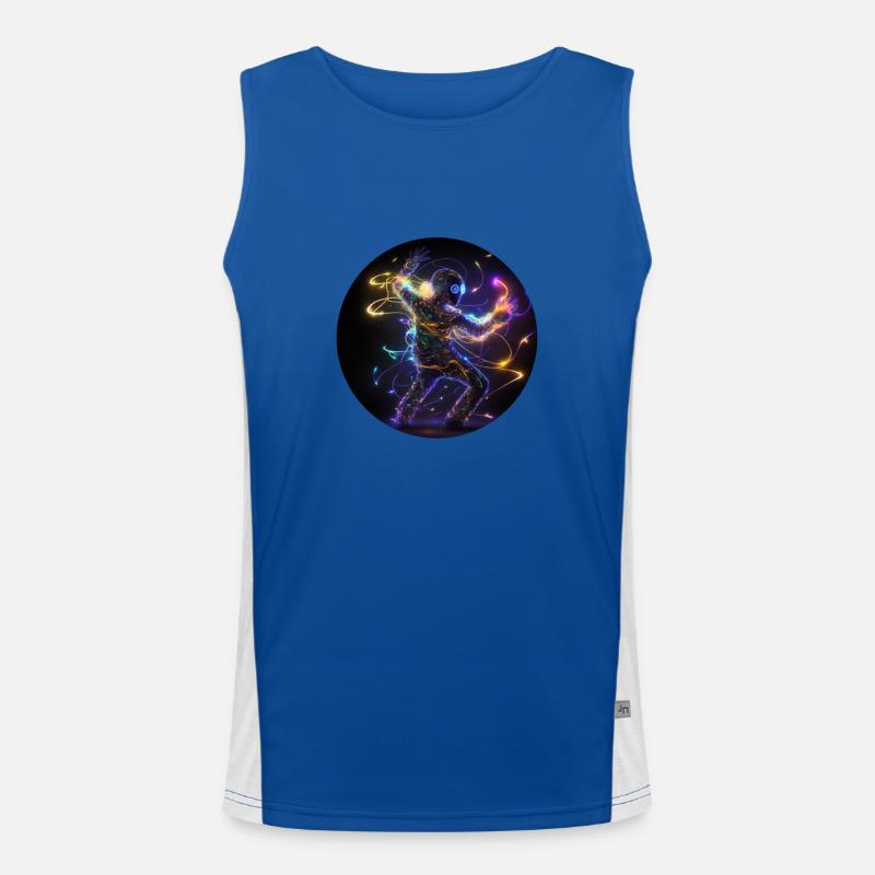 Dance Halluzination Techno Funktionelles Kontrast-Tank Top für Männer 
