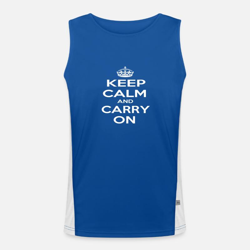KEEP CALM Men's Functional Contrast Tank Top 