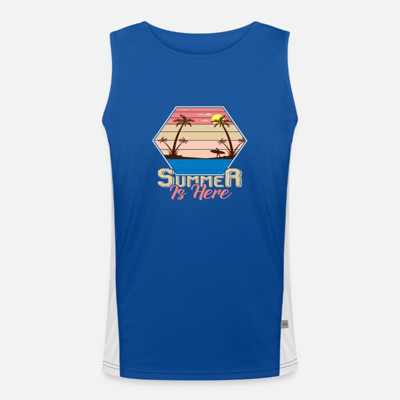 Summer is here Funktionelles Kontrast-Tank Top für Männer 