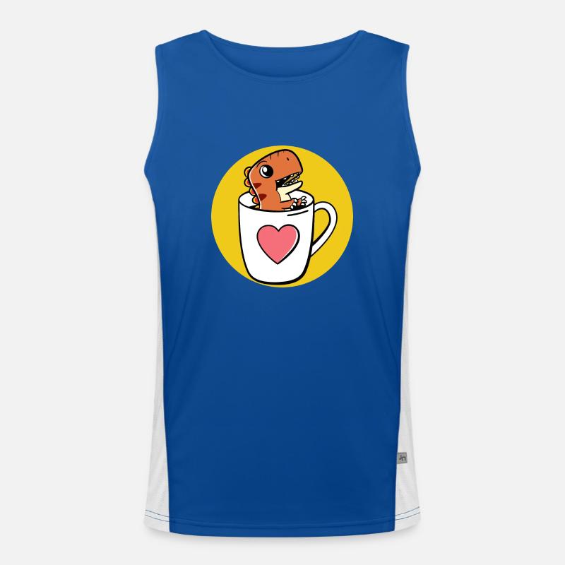 Tea Rex Tyrannosaurus Men's Functional Contrast Tank Top 