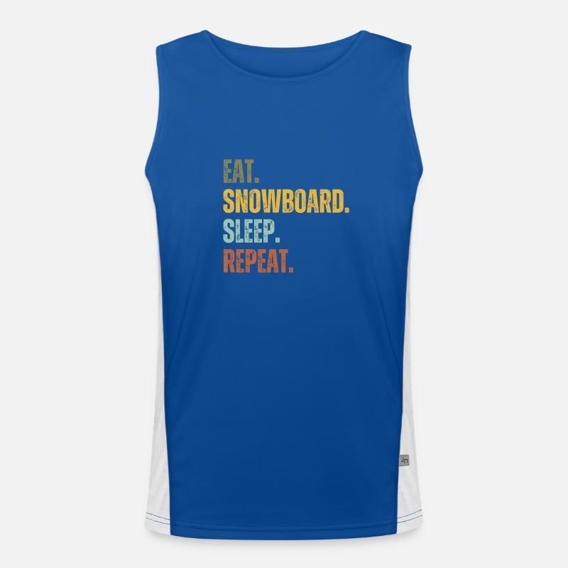 EAT SNOWBOARD SLEEP REPEAT Men's Functional Contrast Tank Top 