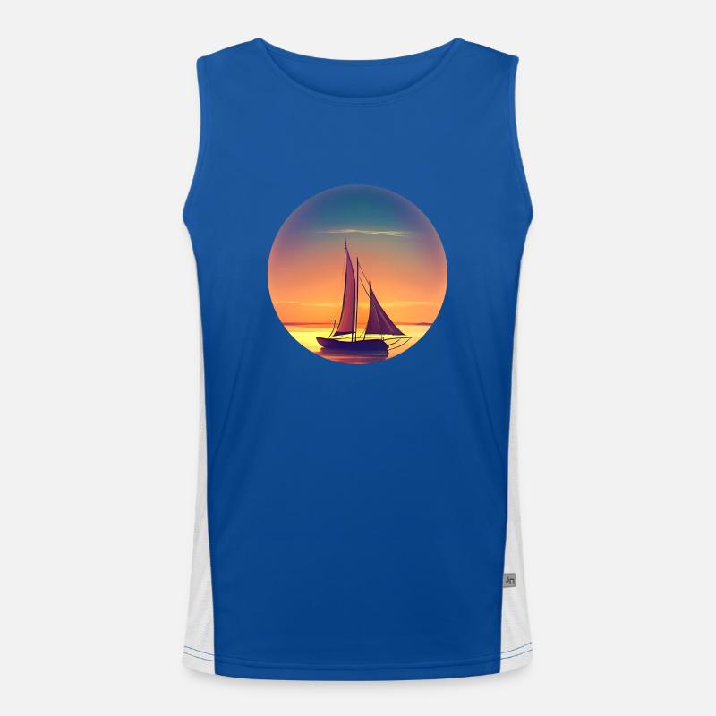 Voilier Sunset Design Débardeur respirant contrasté Homme 