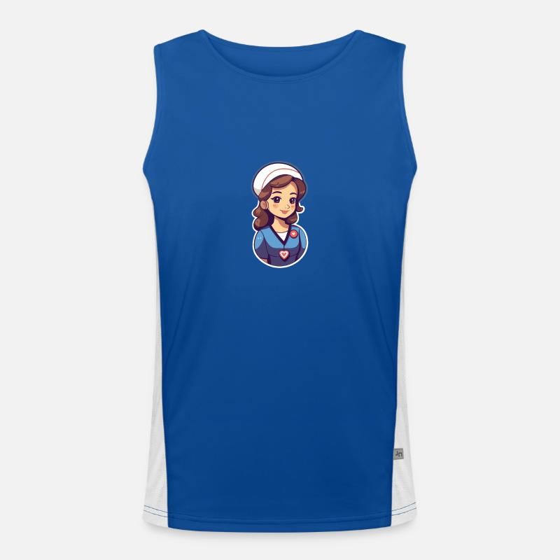 Krankenschwester Funktionelles Kontrast-Tank Top für Männer 