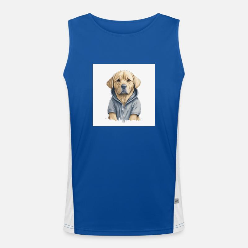 Labrador Retriever Portrait Funktionelles Kontrast-Tank Top für Männer 