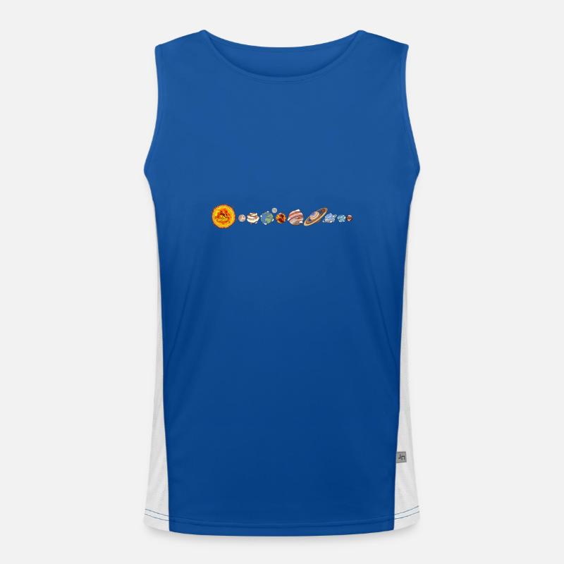 Sonnensystem Funktionelles Kontrast-Tank Top für Männer 