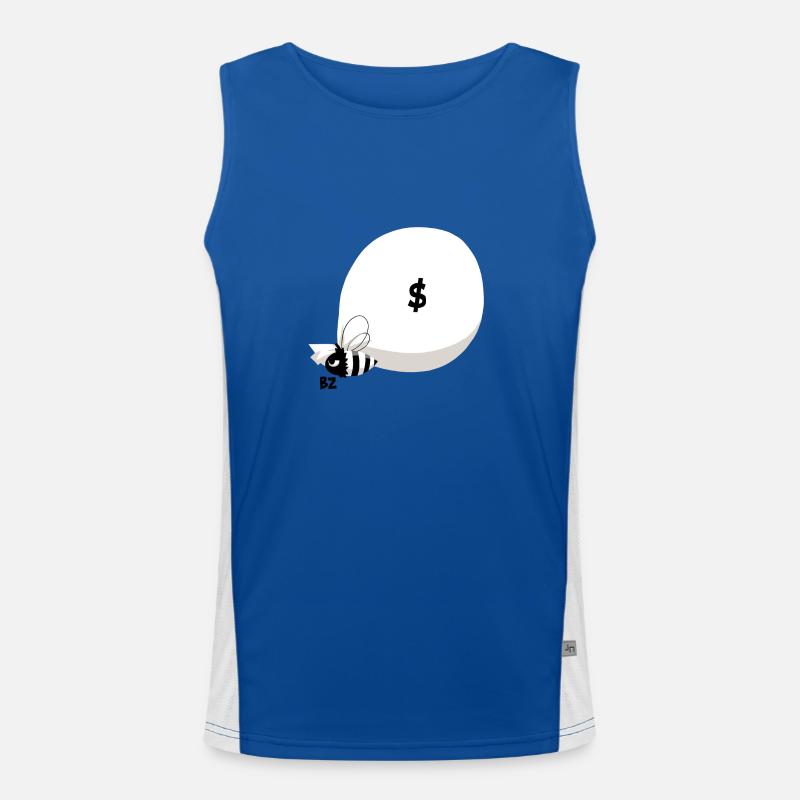 Biene & Überfall - B&W Funktionelles Kontrast-Tank Top für Männer 