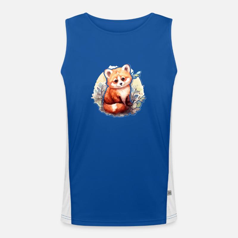 Roter Panda Funktionelles Kontrast-Tank Top für Männer 
