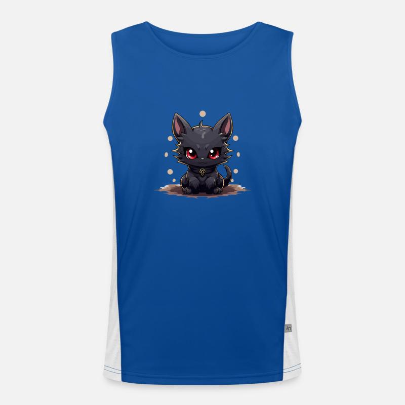 Mystical Black Cat Men's Functional Contrast Tank Top 