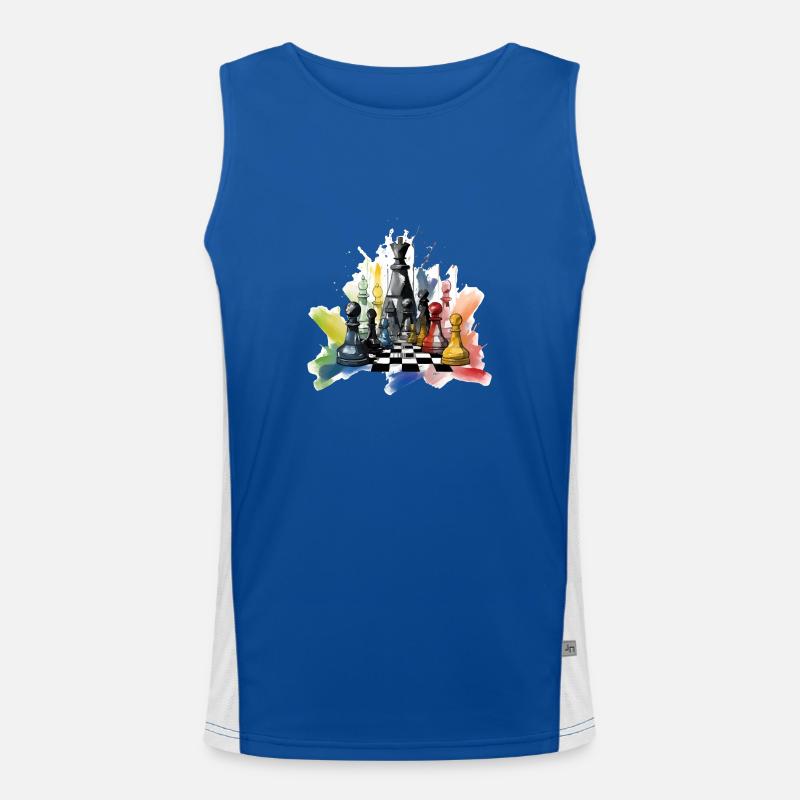 Chess composition n°4 Men's Functional Contrast Tank Top 