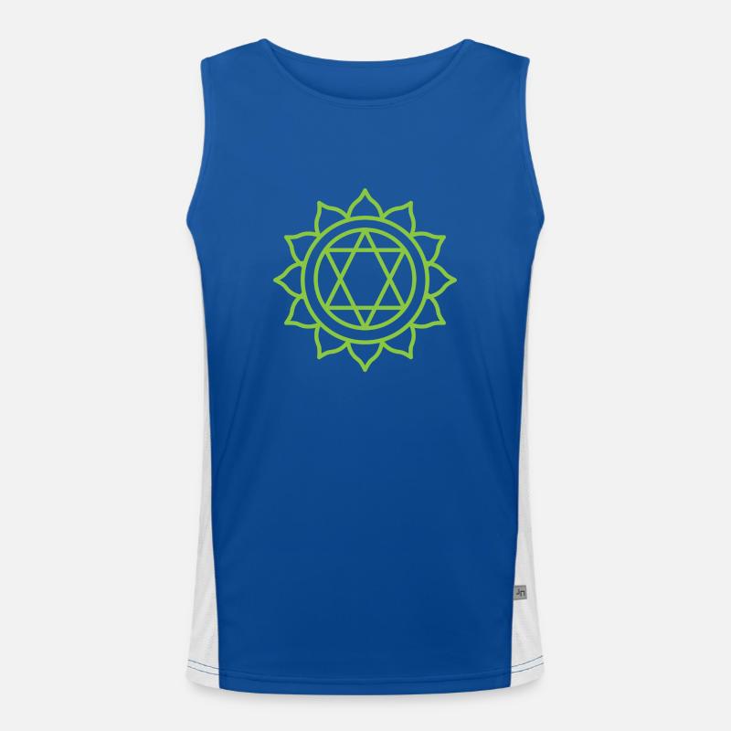 GESUNDHEIT & LANGLEBIGKEIT | 4. Anahata oder Herzchakra Funktionelles Kontrast-Tank Top für Männer 