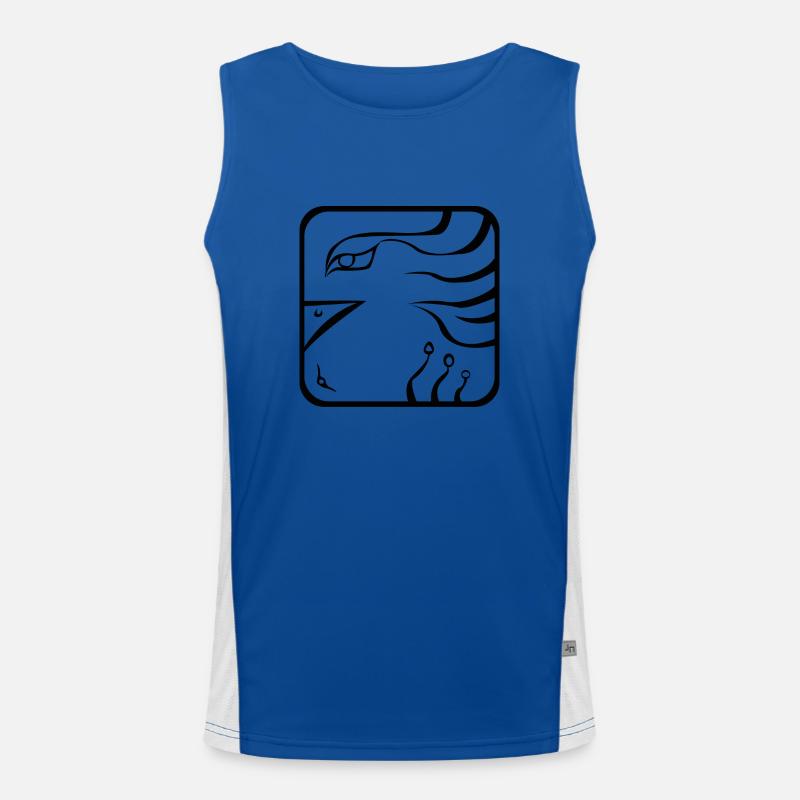 15 Kin Maya Eagle BLK Men's Functional Contrast Tank Top 