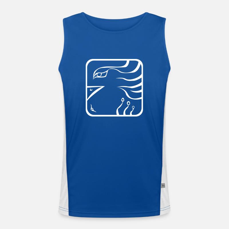 15 Kin Maya Eagle WHT Men's Functional Contrast Tank Top 