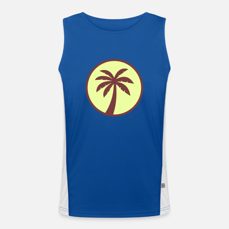 palm tree Men's Functional Contrast Tank Top 