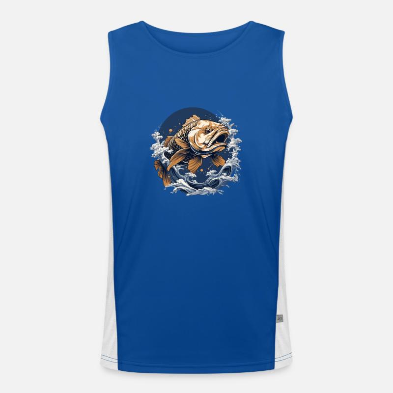 Karpfen Funktionelles Kontrast-Tank Top für Männer 