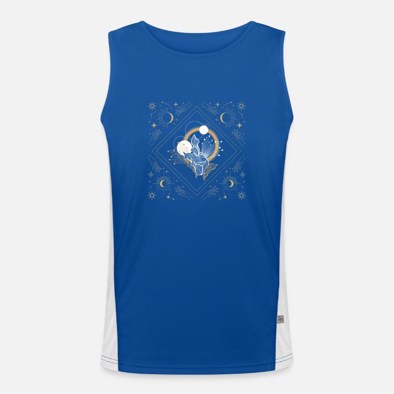 Himmlische Blume Funktionelles Kontrast-Tank Top für Männer 