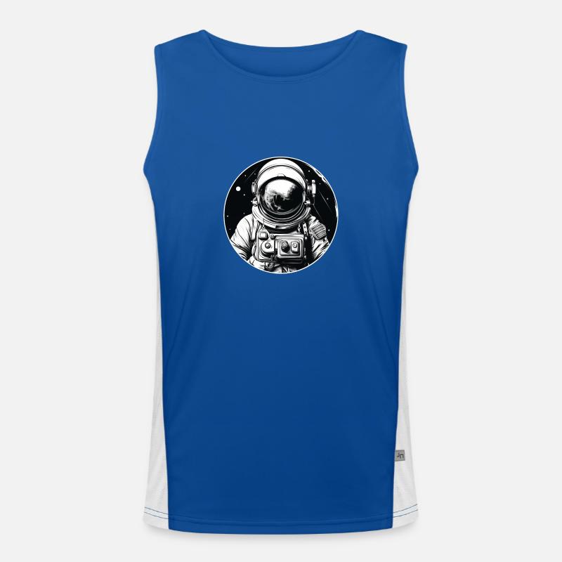 Astronaut Funktionelles Kontrast-Tank Top für Männer 