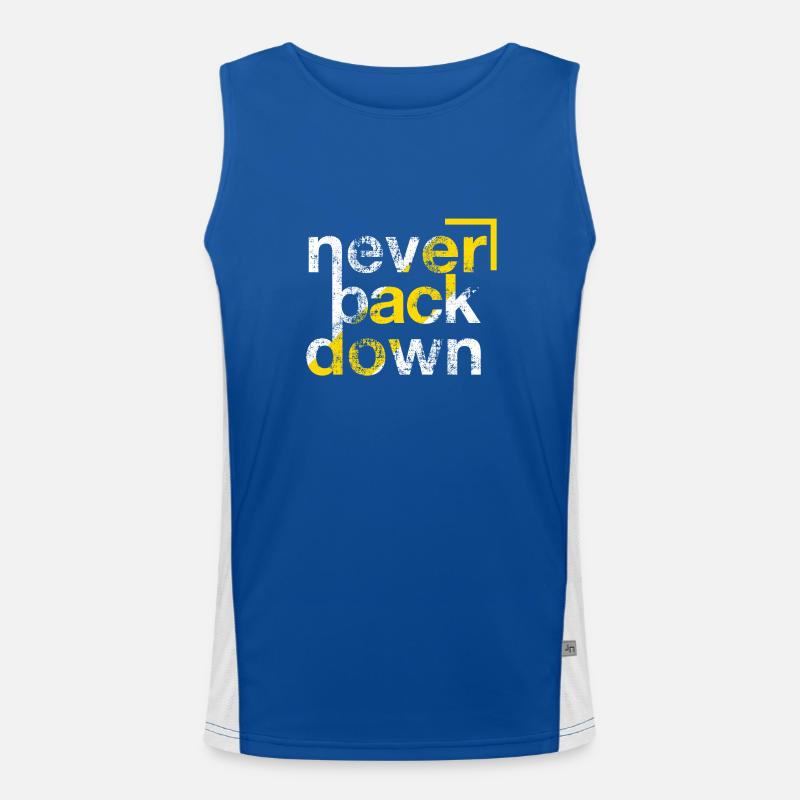 Beharrlichkeit illustriert: Das Motto "Never Received" Funktionelles Kontrast-Tank Top für Männer 