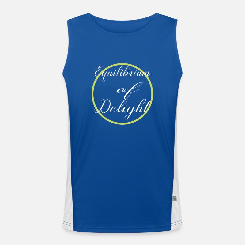 present present idea holistic balance Men's Functional Contrast Tank Top 