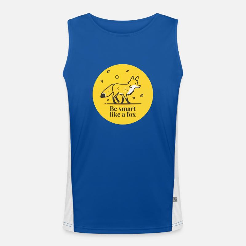 Sei so klug wie ein Fuchs - Be smart like a fox Funktionelles Kontrast-Tank Top für Männer 