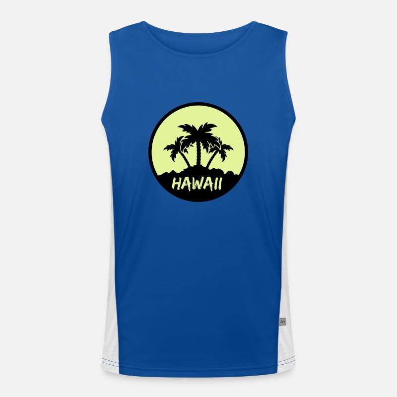 Hawaiian Palms Men's Functional Contrast Tank Top 