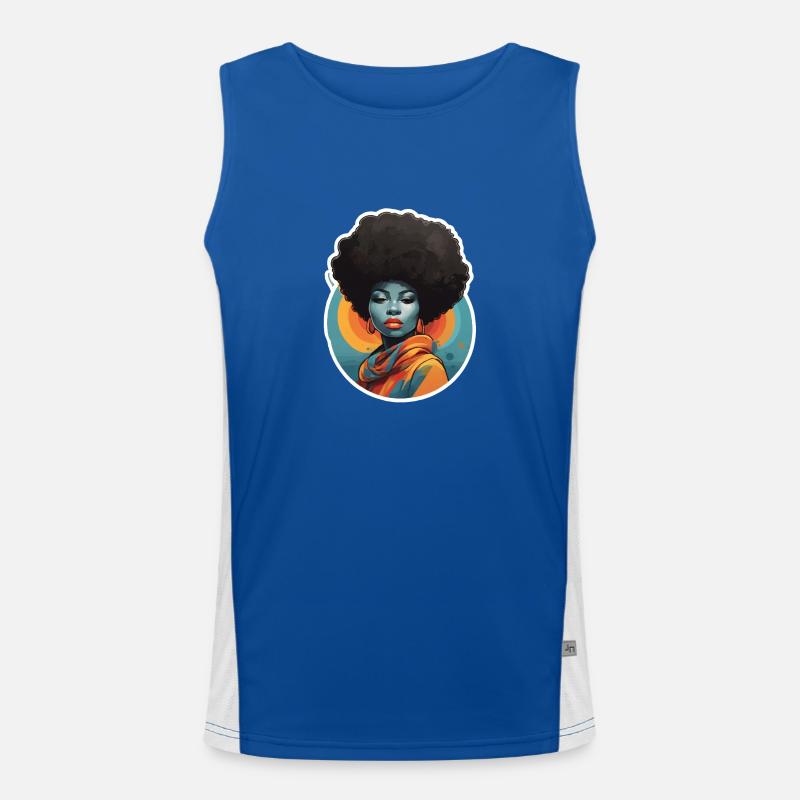 African Men's Functional Contrast Tank Top 
