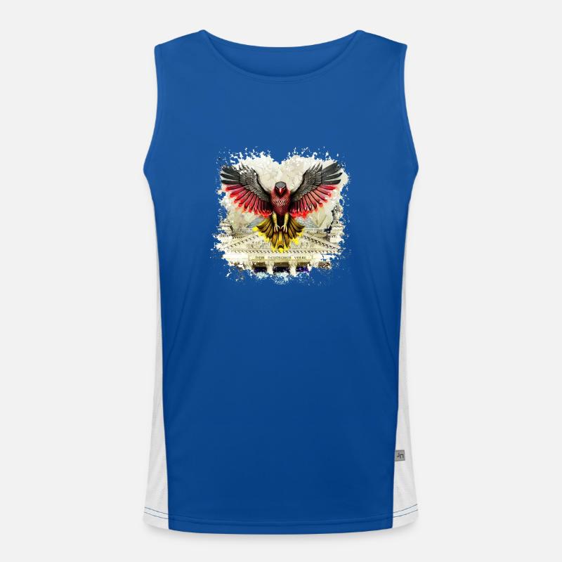 German eagle - Men's Functional Contrast Tank Top  - royal/white