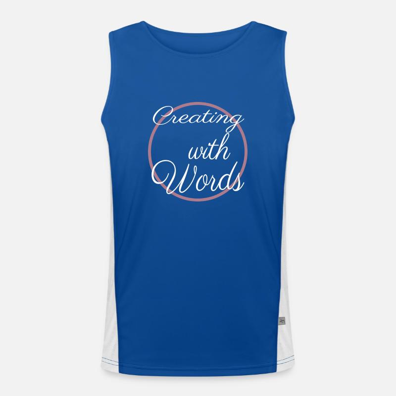 writing inspiration statement innovative ideas - Men's Functional Contrast Tank Top - royal/white