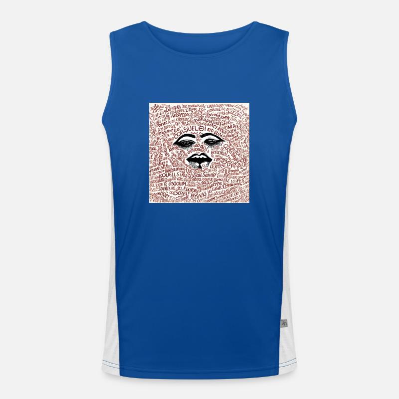 Zufällige Wörter Funktionelles Kontrast-Tank Top für Männer 