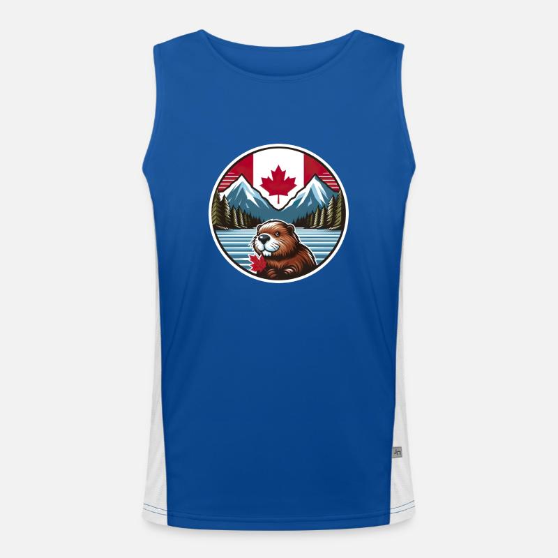 Kanada Bieber 2 Funktionelles Kontrast-Tank Top für Männer 