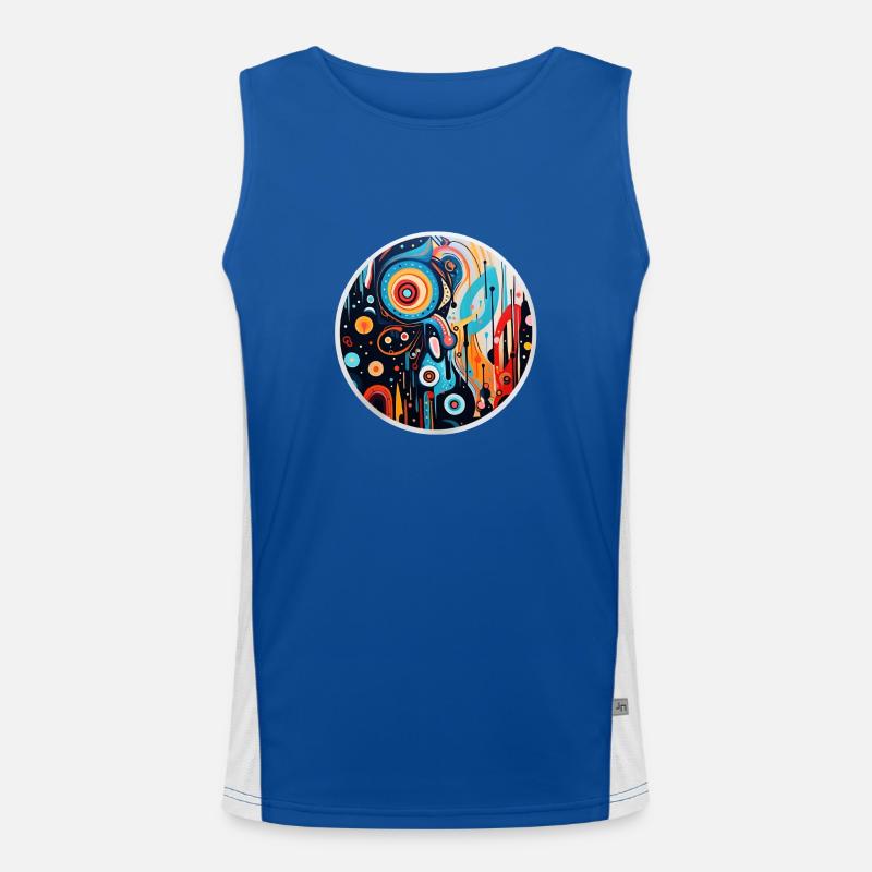Abstrakte Kunst Funktionelles Kontrast-Tank Top für Männer 