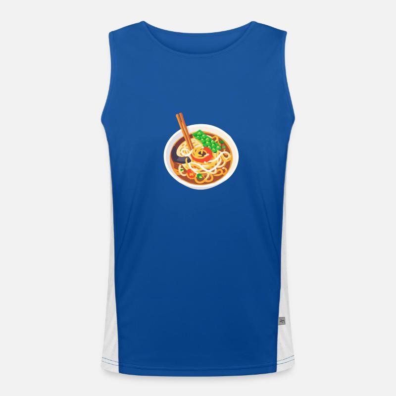 Schüssel mit Nudeln und Suppe Ramen Funktionelles Kontrast-Tank Top für Männer 