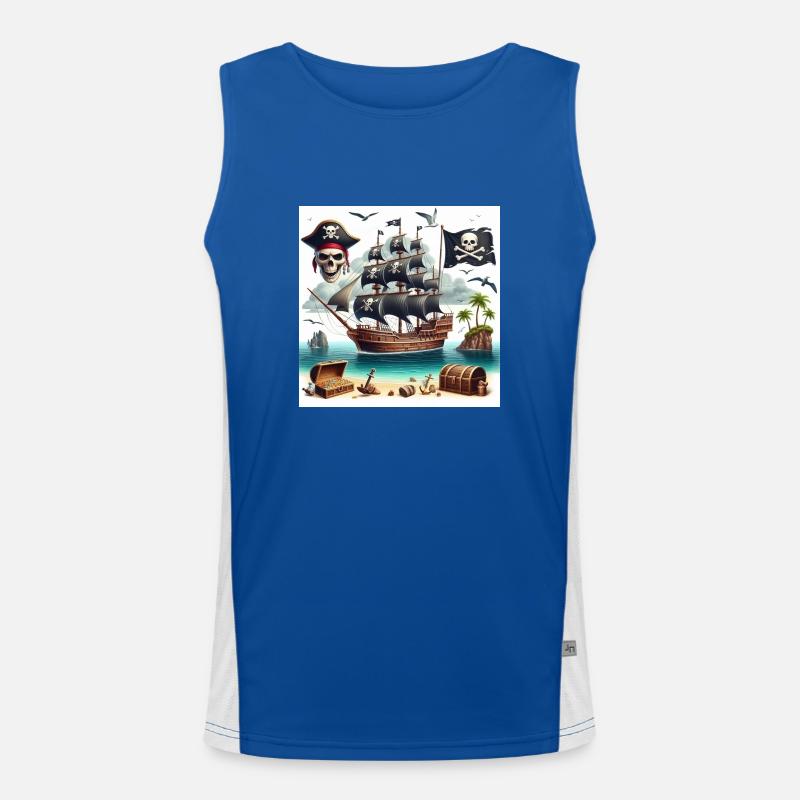 Pirat Funktionelles Kontrast-Tank Top für Männer 