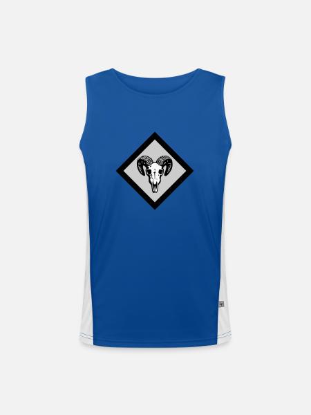 Gotland - Funktionelles Kontrast-Tank Top für Männer  - Royal/Weiß - Vorne