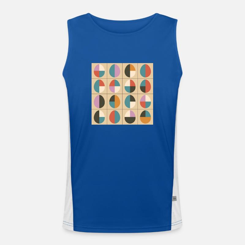 Easter Eggs Design No.02 - Men's Functional Contrast Tank Top - royal/white