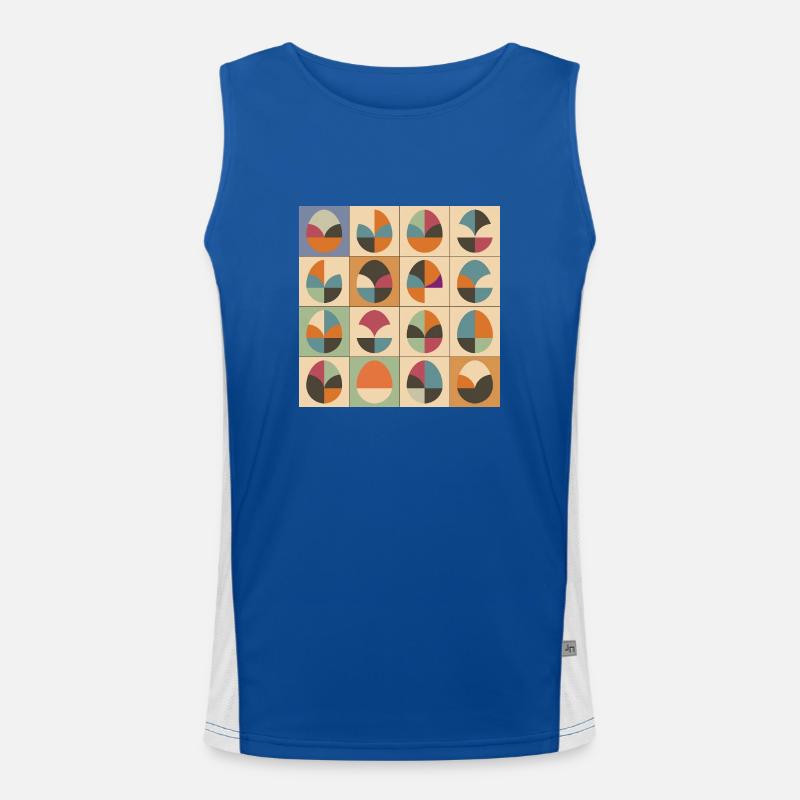 Easter Eggs Design No.05 Men's Functional Contrast Tank Top 