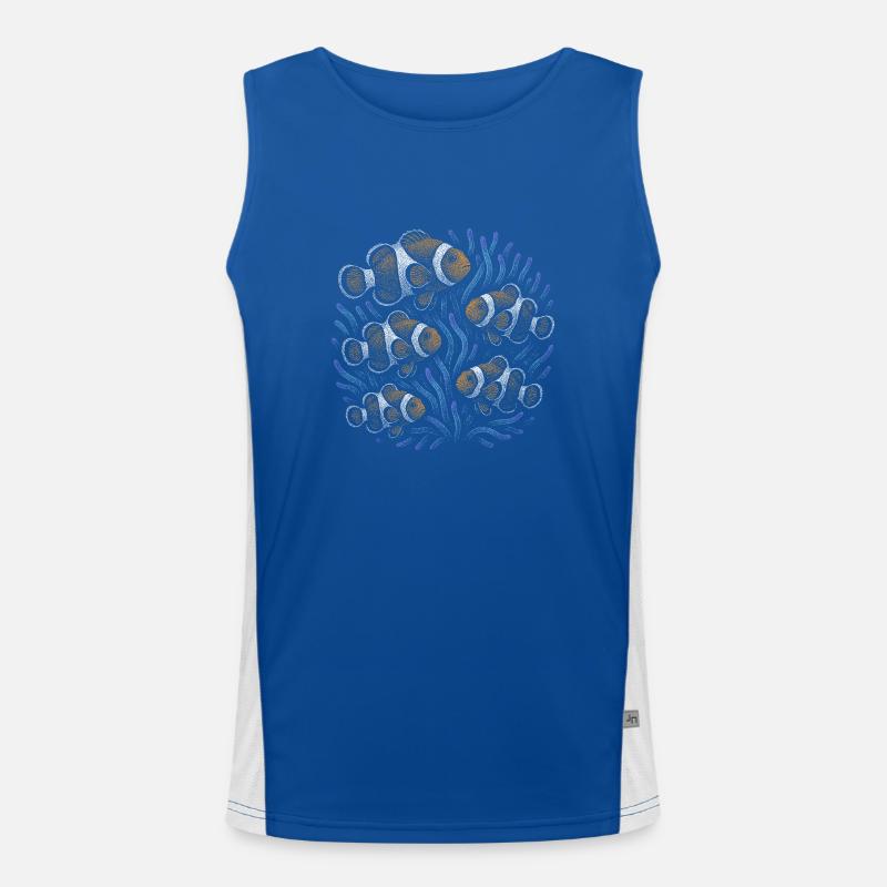 Clownfisch Funktionelles Kontrast-Tank Top für Männer 