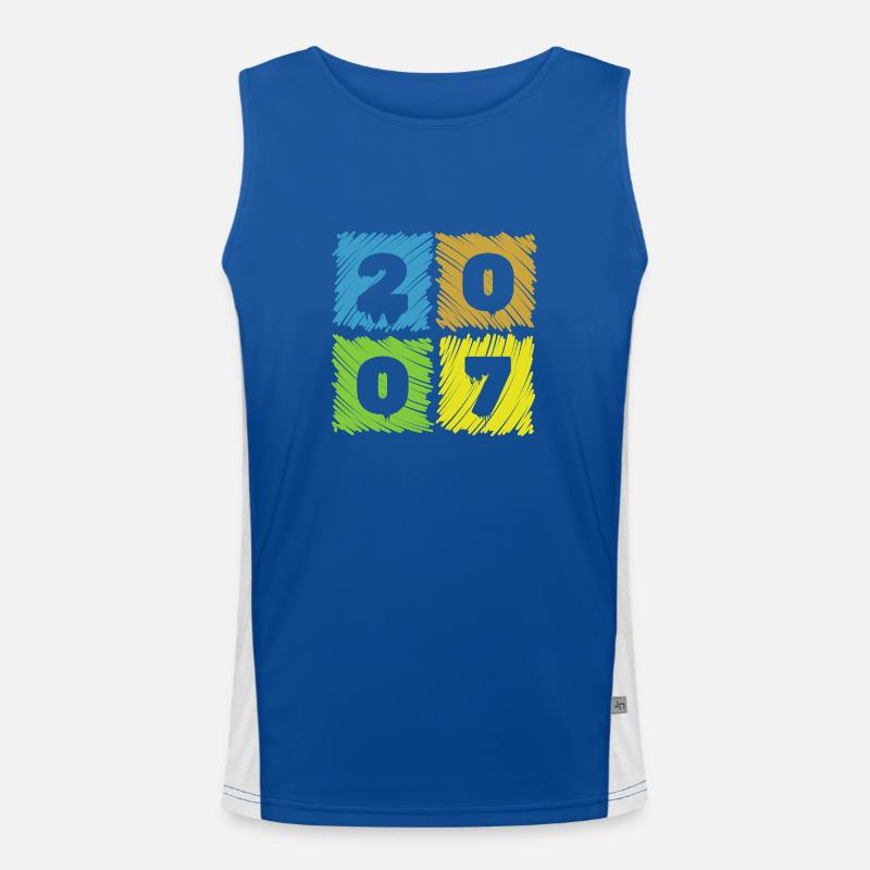 18. Geburtstag Andys Patches 2007 Funktionelles Kontrast-Tank Top für Männer 