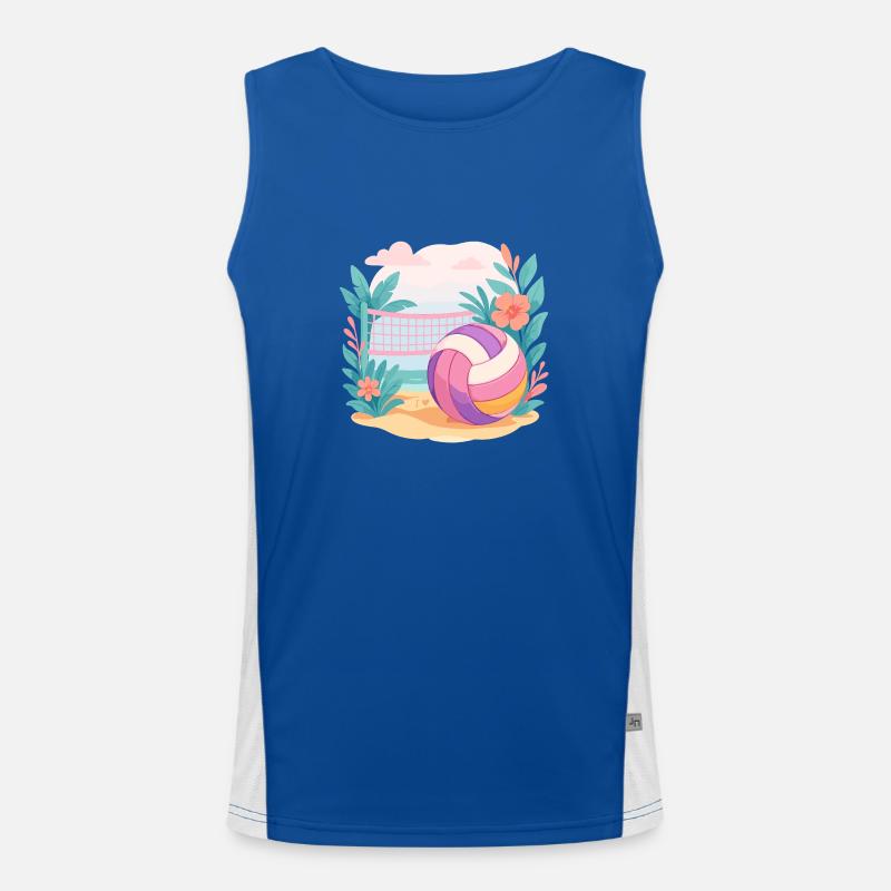 Sunset Spike – Beach Vibes Only Funktionelles Kontrast-Tank Top für Männer 