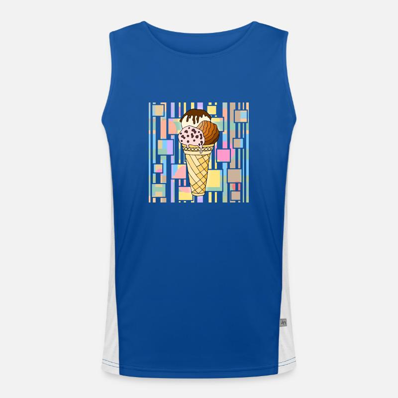 cream Men's Functional Contrast Tank Top 