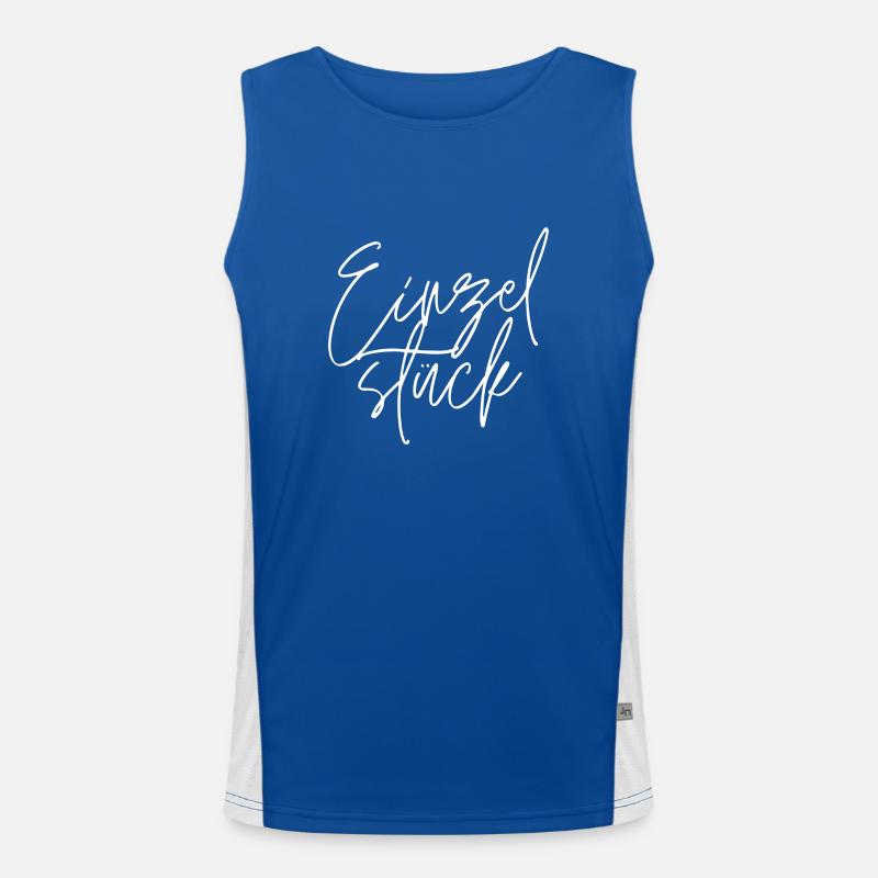 Einzelstück Einzelstücke Einzelexemplar Spruch Funktionelles Kontrast-Tank Top für Männer 