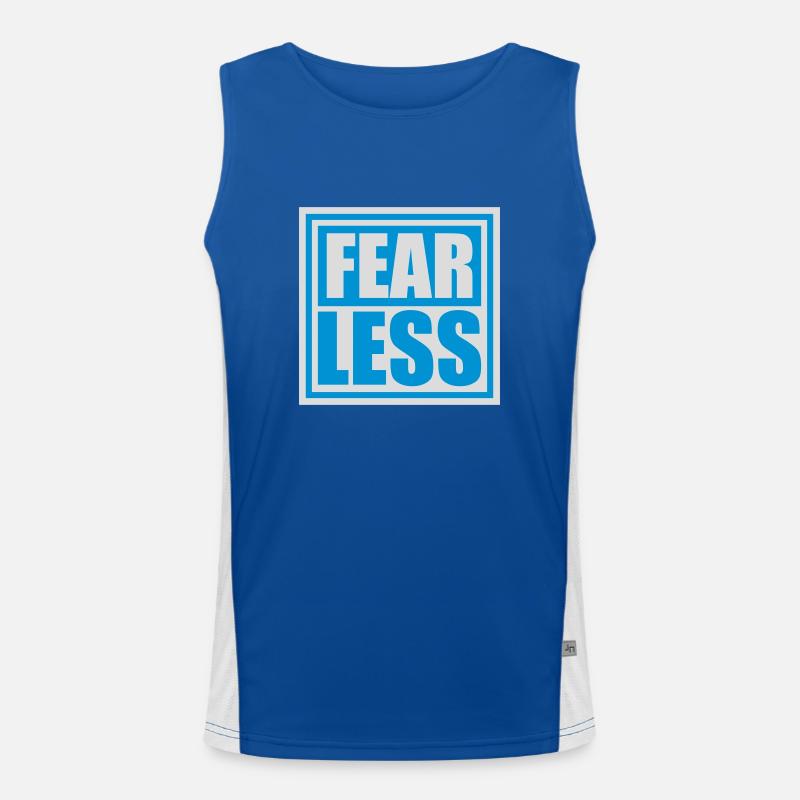 fearless Text Quote Design Men's Functional Contrast Tank Top 