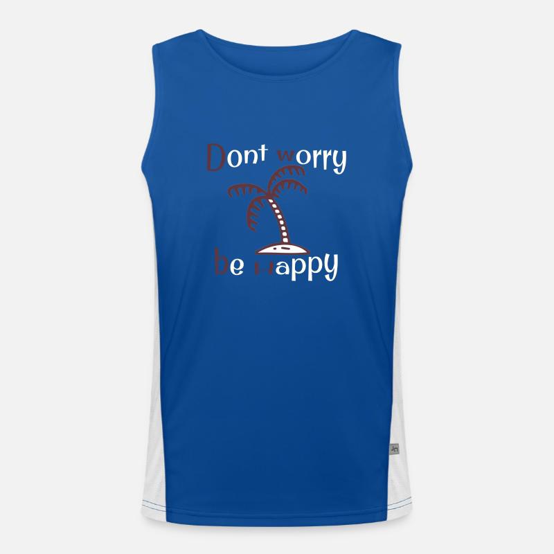 Dont worry be happy Men's Functional Contrast Tank Top 