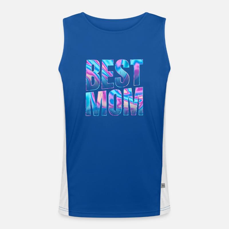 Bester Muttertag Funktionelles Kontrast-Tank Top für Männer 