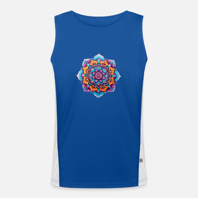 Fleur de mandala Débardeur respirant contrasté Homme 
