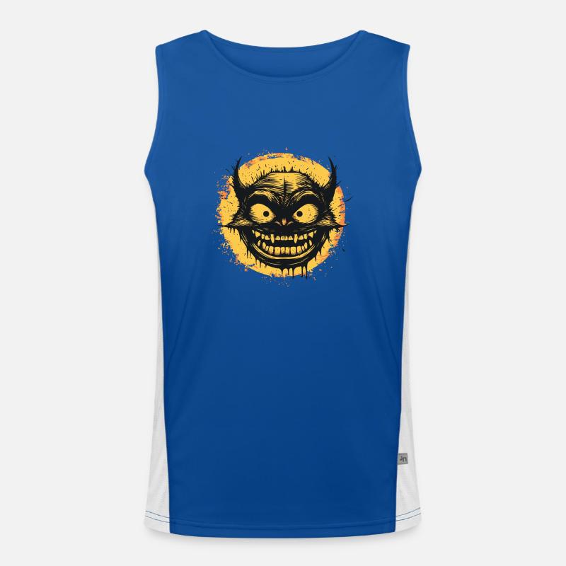 Devilish Pleasure - Men's Functional Contrast Tank Top  - royal/white
