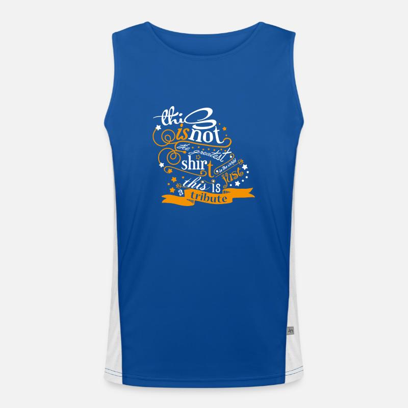 tribute white Men's Functional Contrast Tank Top 