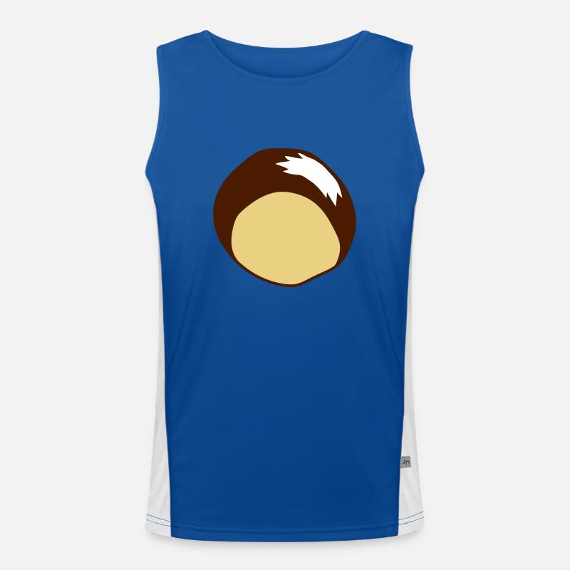 eine einzelne kastanie herbst jahreszeit sammeln d Funktionelles Kontrast-Tank Top für Männer 