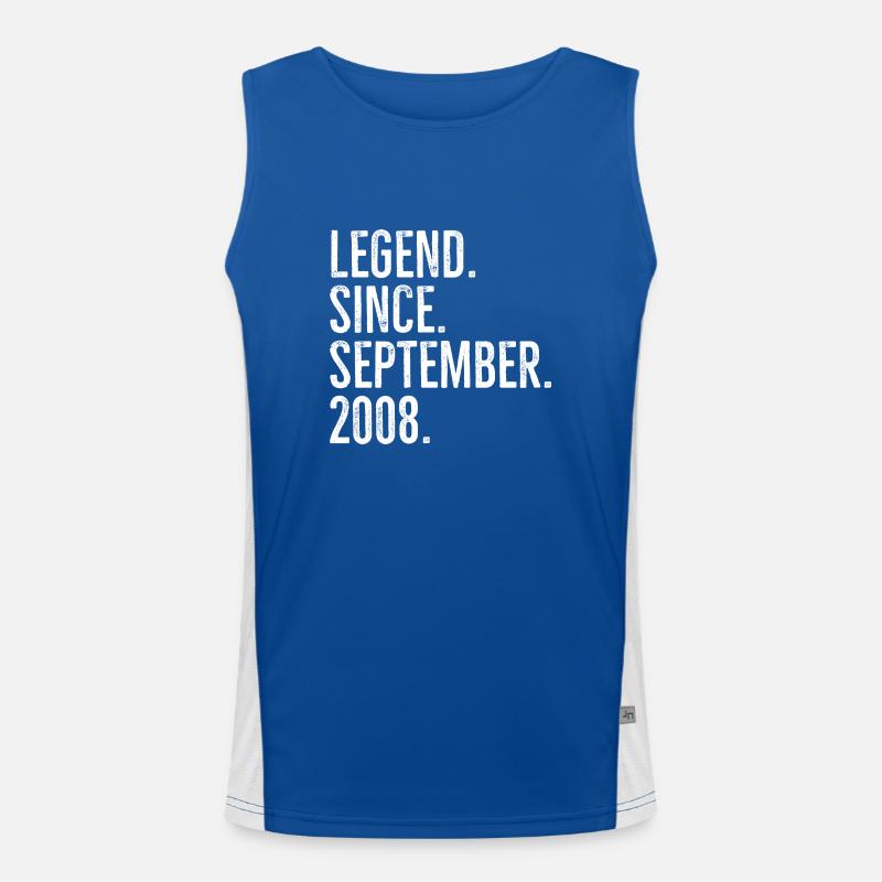 Legende seit September 2008 Funktionelles Kontrast-Tank Top für Männer 