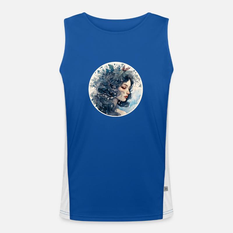 Frau Holle modern interpretiert Märchen Funktionelles Kontrast-Tank Top für Männer 
